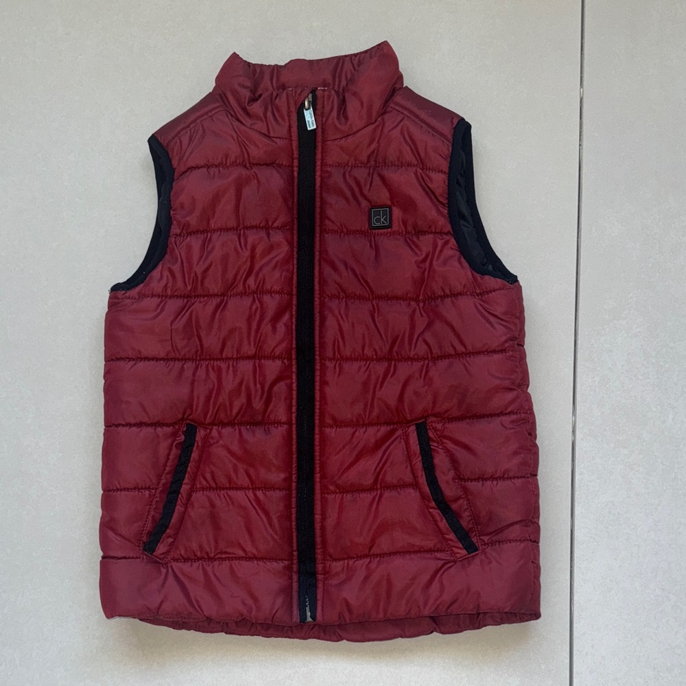 Calvin Klein Red Puffer Vest for Kids